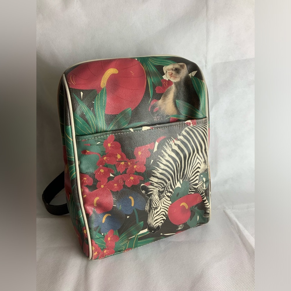 Floral animal Print Backpack - Multicolor